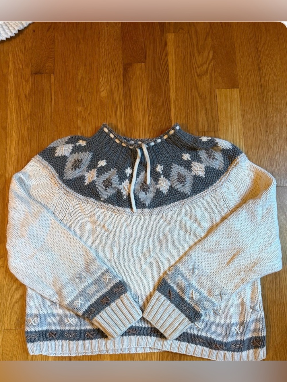 Mock-neck Fair Isle Sweater
